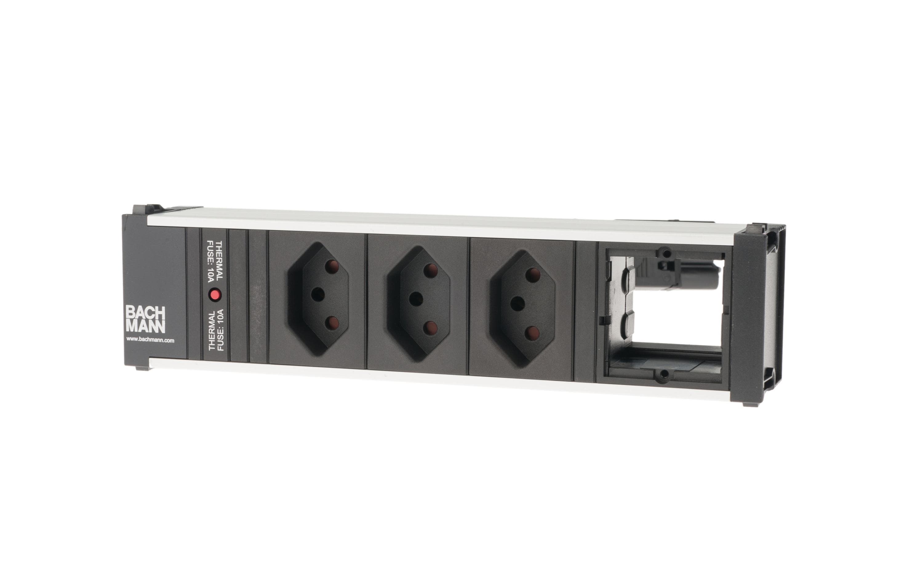 Steckdoseneinheit CONI, 3xT13, 1xCustom 1xAbdeckung leer