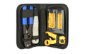 Delock Netzwerk Prüf&Montagekit RJ45/RJ12 Tester, Crimzange, Abisolier,LSA