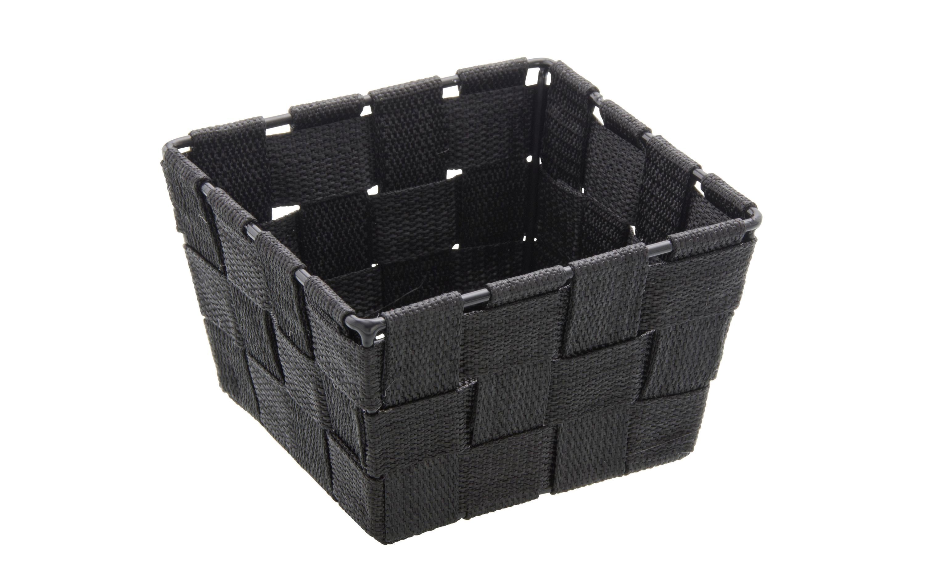 Wenko Korb Adria Mini Square schwarz 14 x 14 x 9 cm