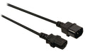 Verlängerungs-Netzkabel 230V: 0.3 Meter Kaltgerätestecker, schwarz