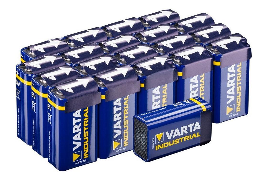 VARTA Industrial Batterie 9V Block, 20Stk Varta 9V 20er Pack