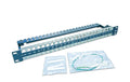 48-Port 1HE 19" Patchpanel, Winkelbar 0/45° Metall, Panel für Slim Keystone Module
