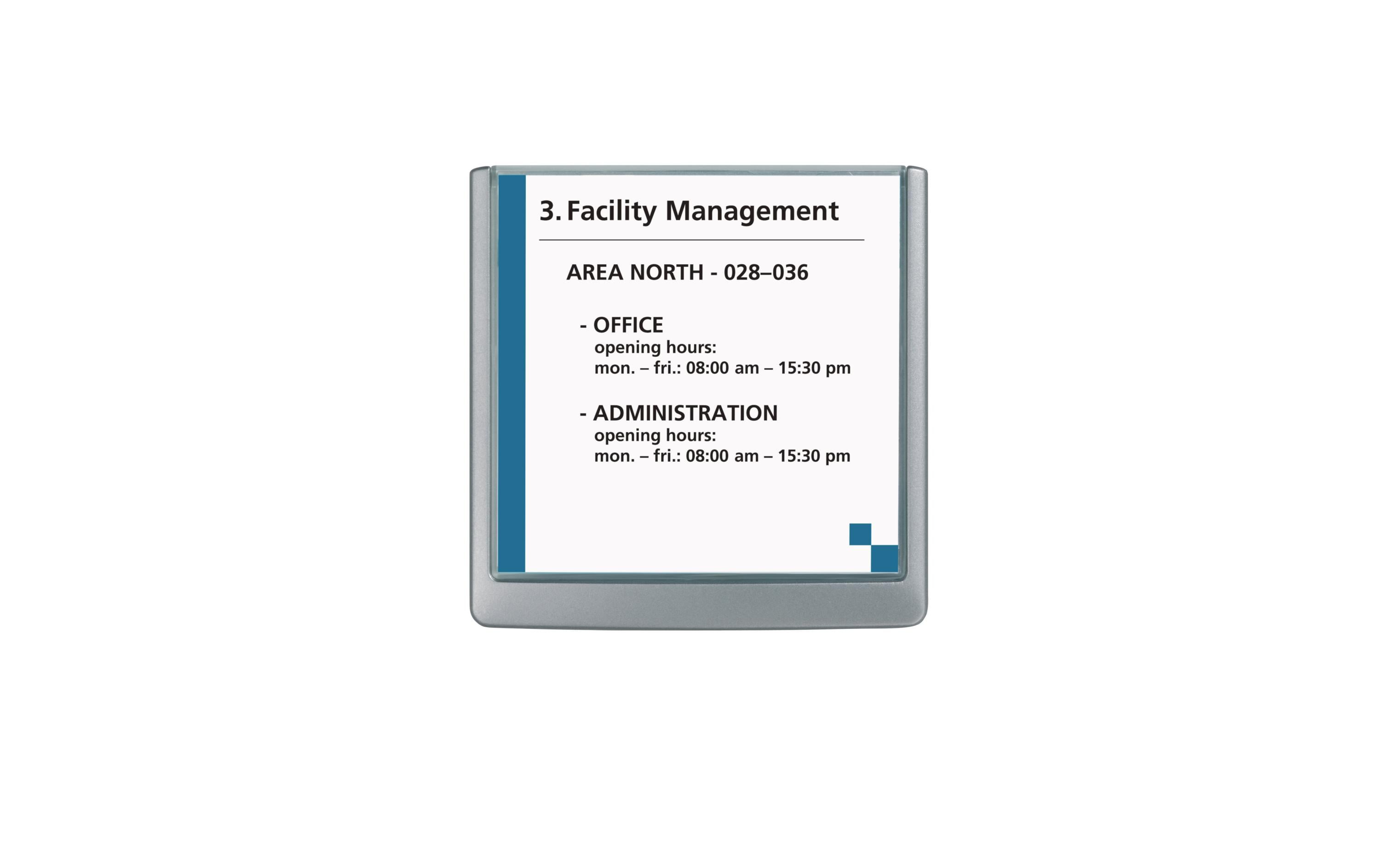 Durable Türschild Click Sign graphit Grösse: 149 x 148.5mm