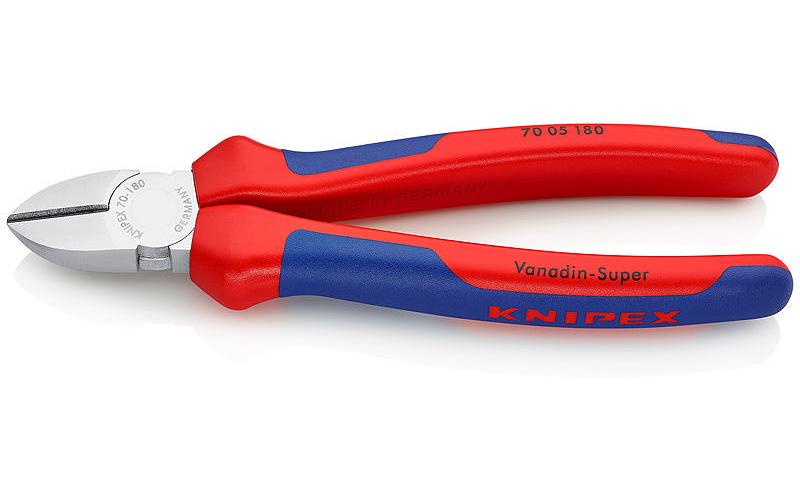 Knipex Seitenschneider 180 mm verchromt mit Mehrkomponenten-Hüllen