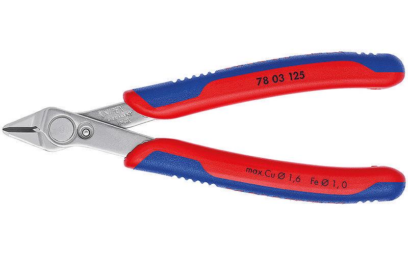 Knipex Electronic Super Knips 125 mm poliert mit Mehrkomponenten-Hüllen