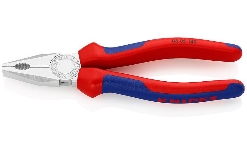 Knipex Kombizange 160 mm verchromt mit Mehrkomponenten-Hüllen
