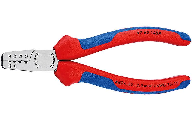 Knipex Crimpzange für Aderendhülsen 145 mm 0,25 - 2,5 mm²