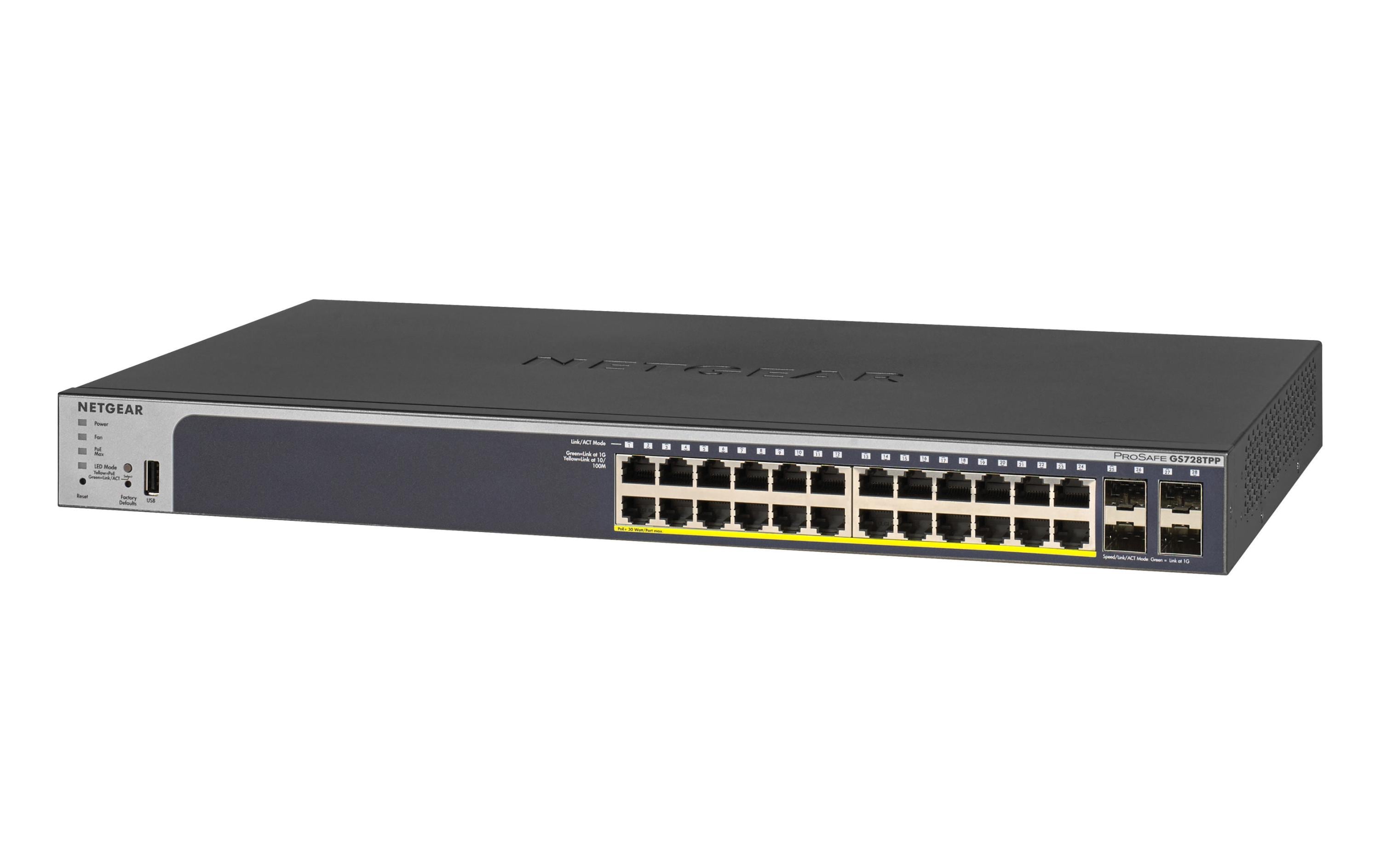 Netgear GS728TPP: 24 Port Smart Switch V3 28-Port Gigabit Smart Switch mit PoE+