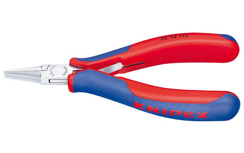 Knipex Elektronik-Greifzange 115 mm flache, breite Backen