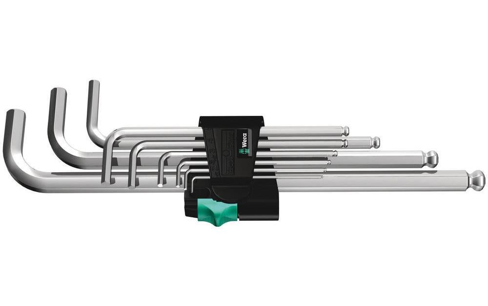 Wera Winkelschlüsselsatz gestellverchromt 950/9 Hex-Plus 1