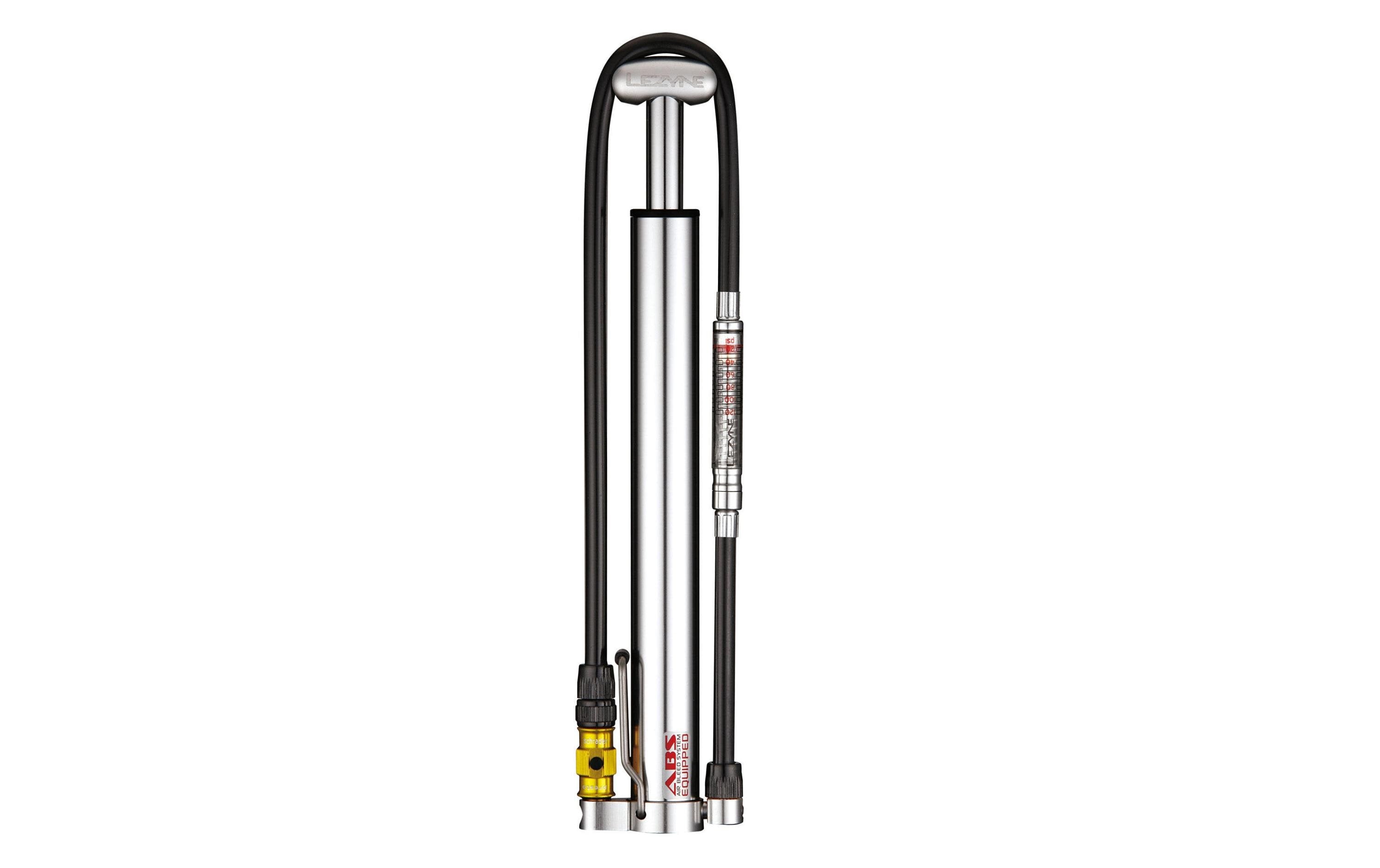 Lezyne Micro Floor Drive HVG ABS Silver Farbe: schwarz, aus Stahl, mit Manometer