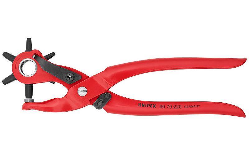 Knipex Revolverlochzange rot 220 mm pulverbeschichtet