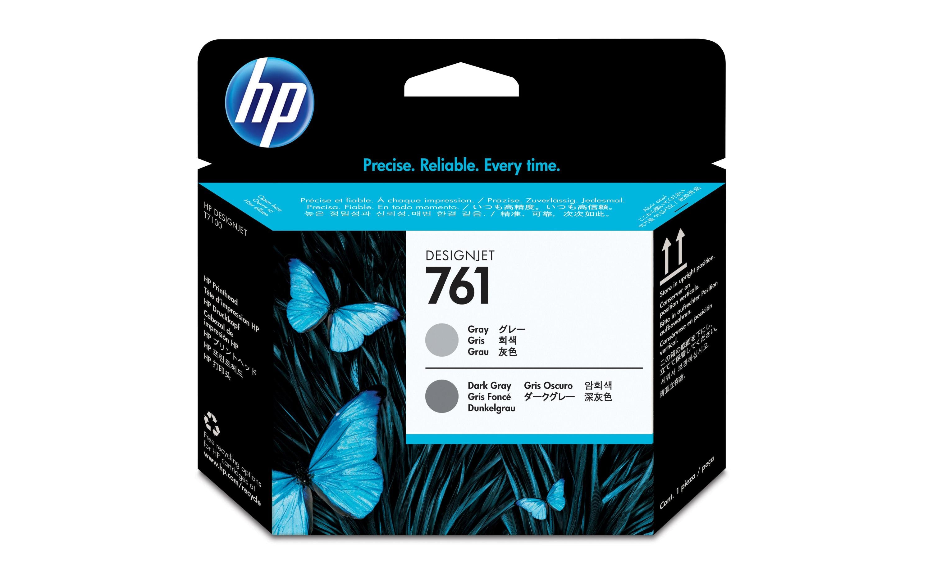 HP Tinte Nr. 761 - Grau/Dunkelgrau (CH647A) für DesignJet T7100 / T7200