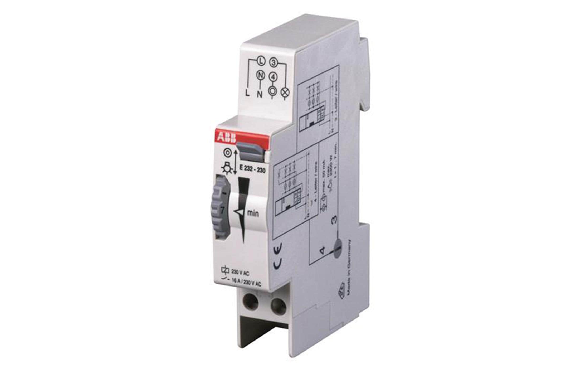 Treppenhauslichtautomat, 16A, 1-7 Minuten ABB E232-230