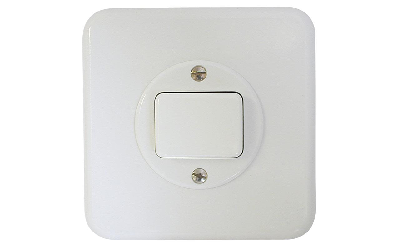 Mica Schalter S3, UP, weiss Komplettset mit Rahmen