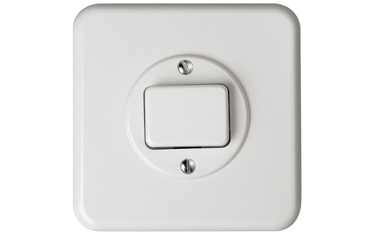 Mica Schalter S6, UP, weiss Komplettset mit Rahmen