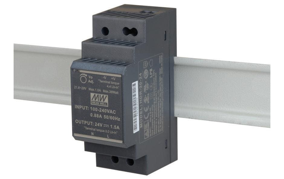 Mean Well DIN Rail Netzgerät HDR-30-24, 24V - 1.5A - 36W