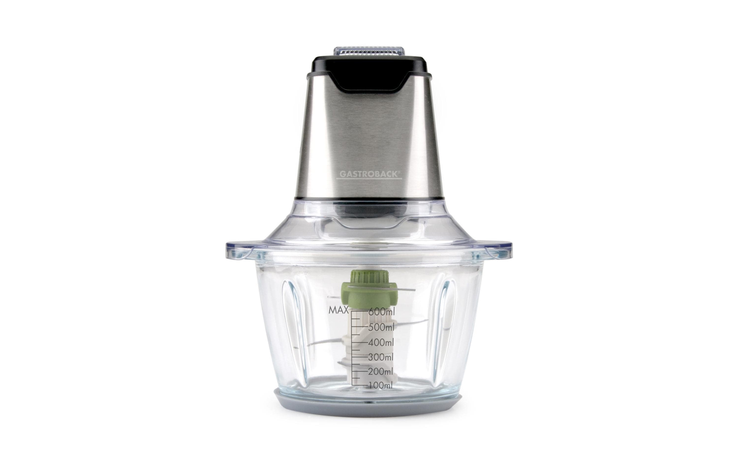 Gastroback Design Mini Chopper Plus 1,2 Liter Glasbehälter mit Griffen