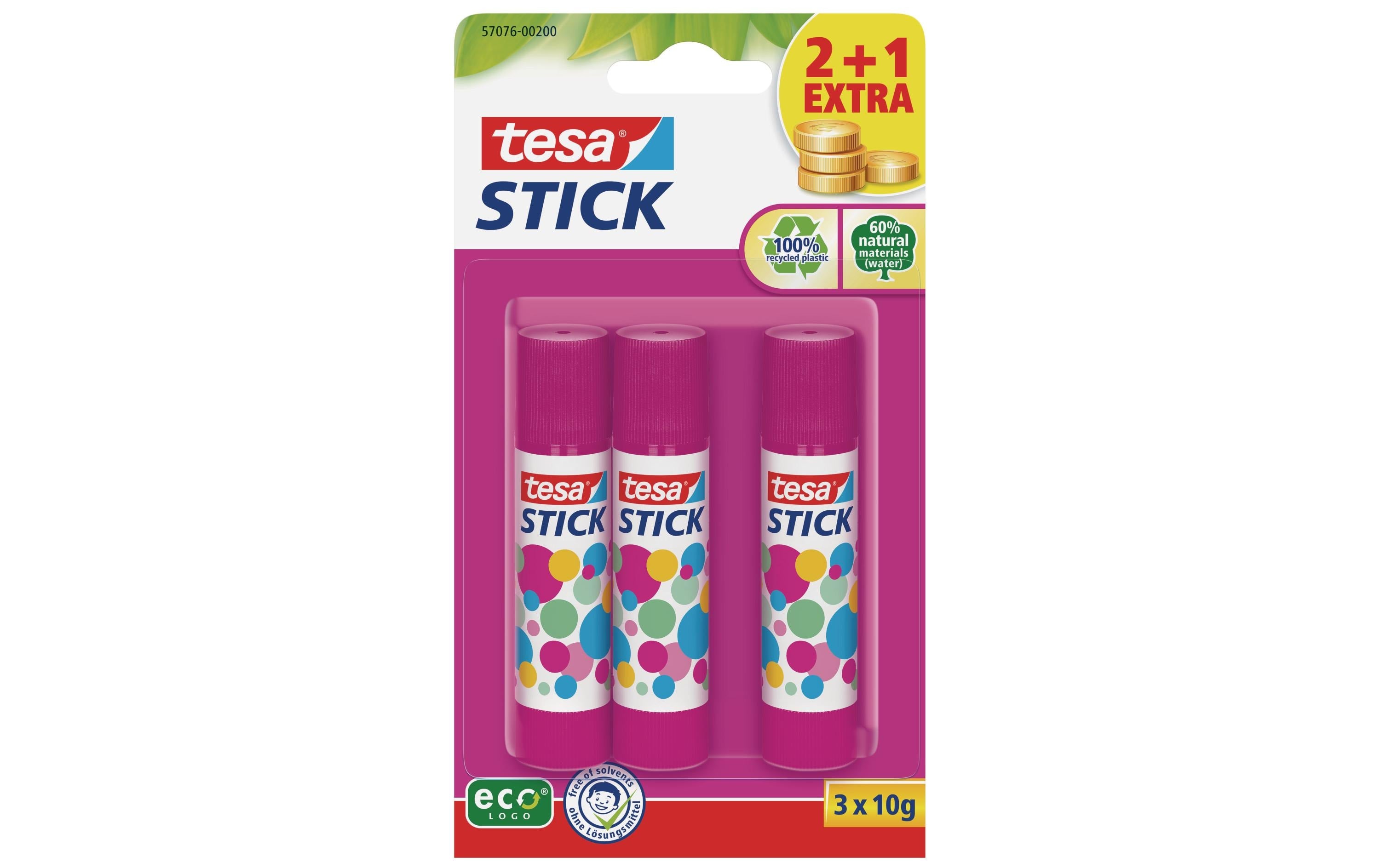 Tesa Klebestift ecoLogo pink 3 Stick