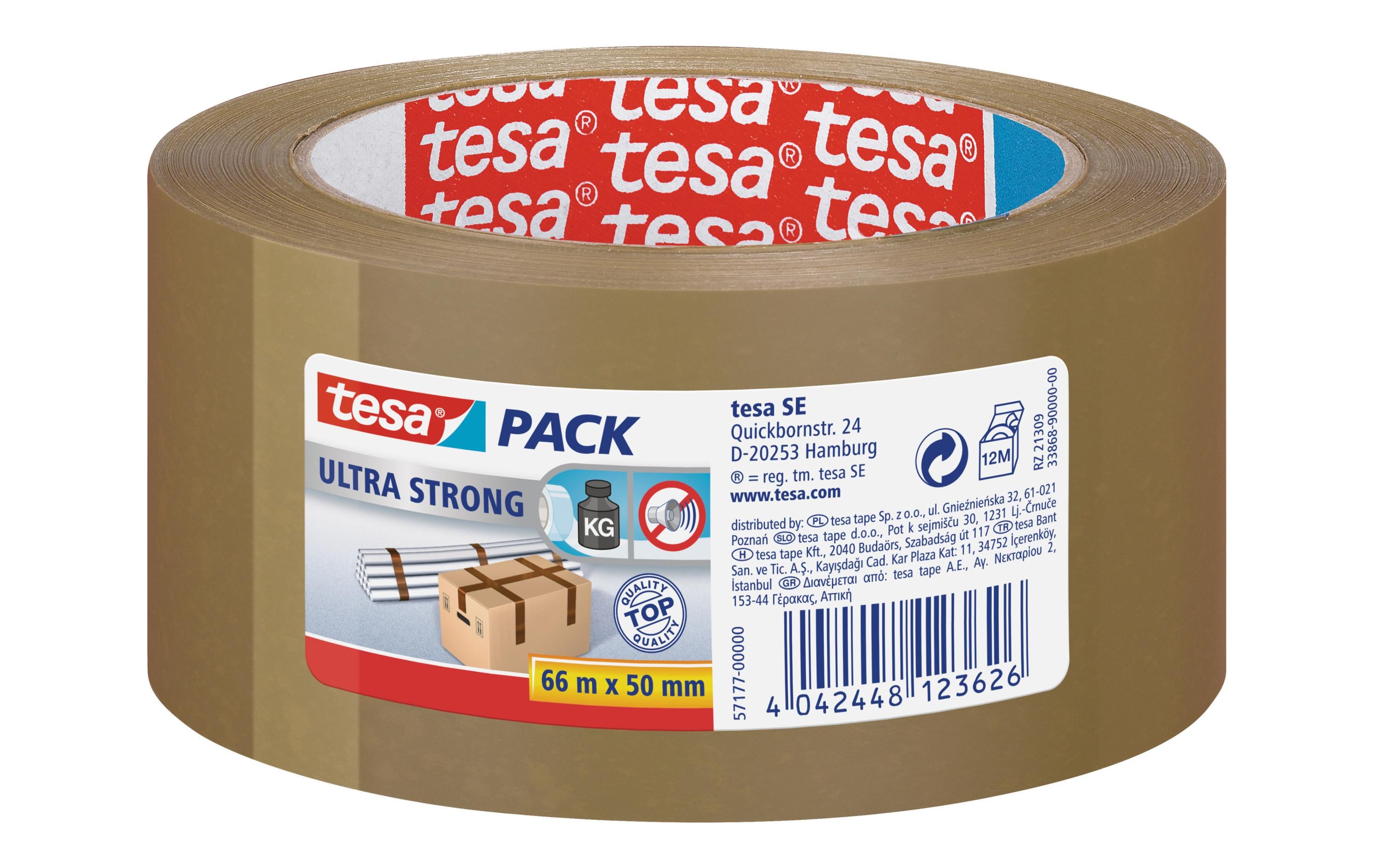 Tesa Paketband ultrastrong braun, 66m x 50mm