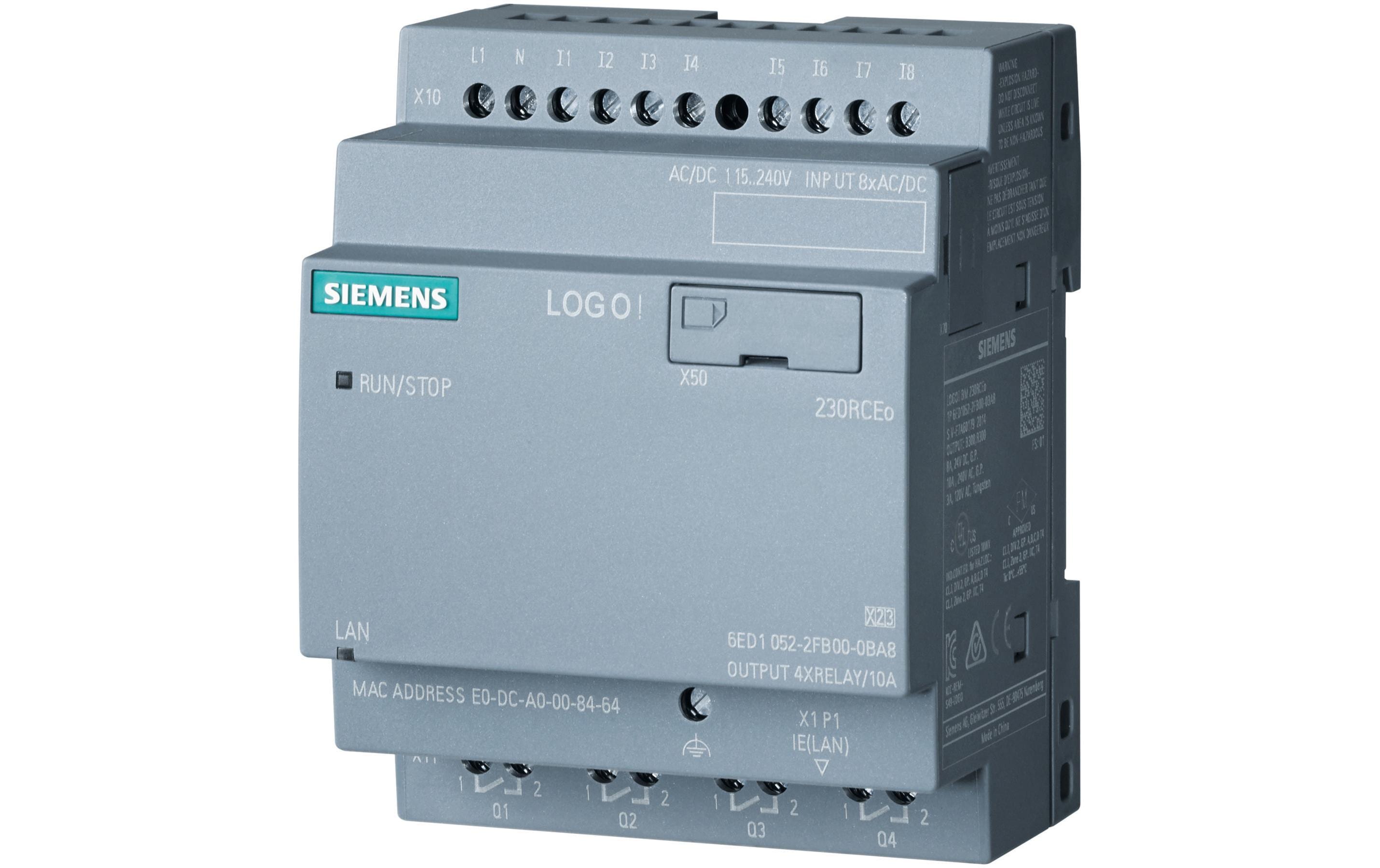 Siemens LOGO! 8.4 Grundgerät 230RCEO 115/230V AC/DC, 8 Eing., 4 Ausg.