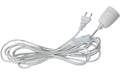 Kabelleuchte GLAZE m. Switch 5M E27 Weiss Textilkabel Indoor, 500cm x 6cm