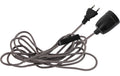 Kabelleuchte GLAZE m. Switch 5M E27 Grau Textilkabel Indoor, 500cm x 6cm