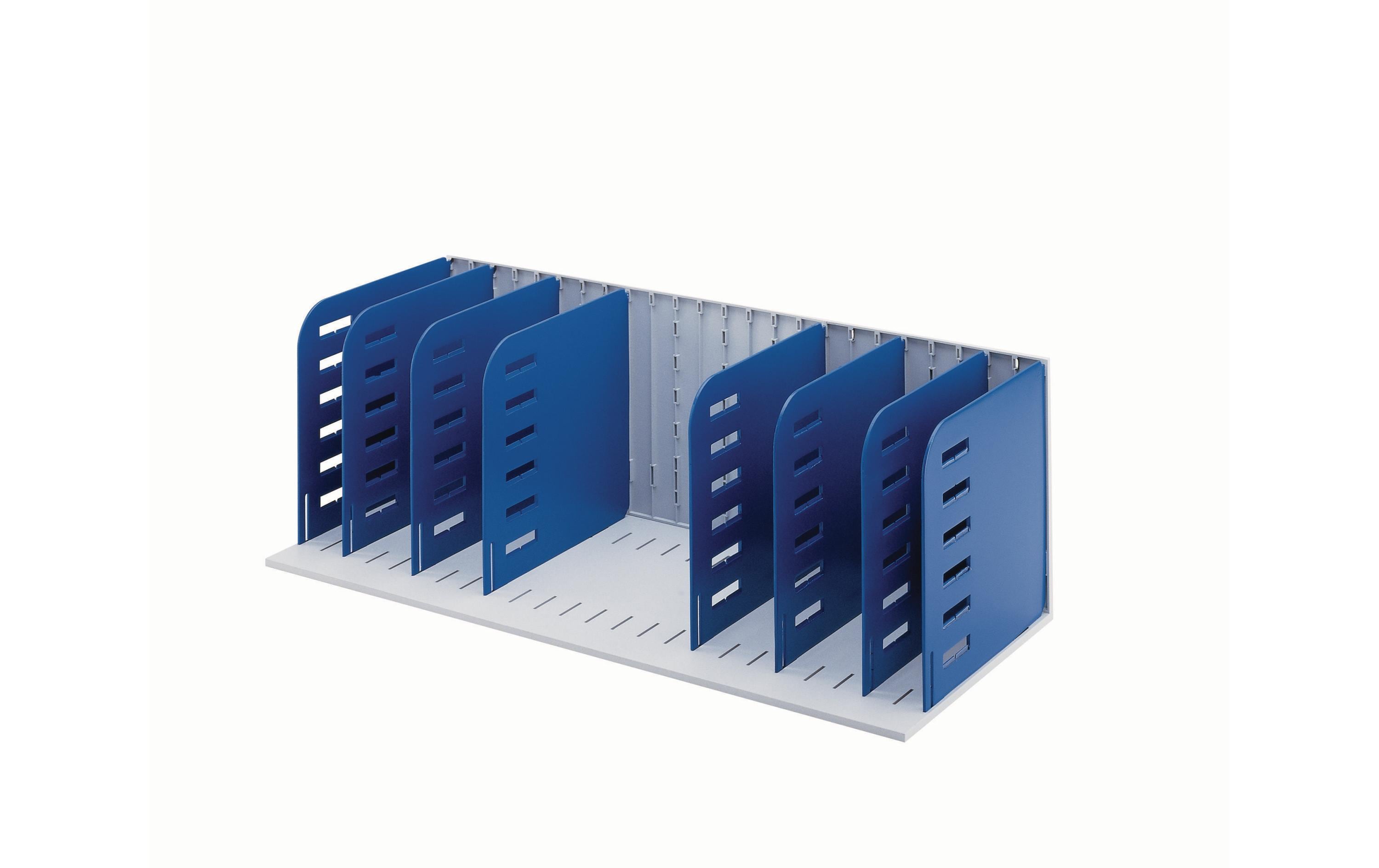 Styrorac Grundversion mit 8 Trennwänden blau,hellgrau