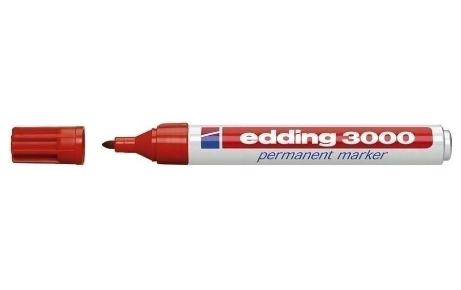 Edding Permanent Marker 3000, rot 1 Stk., Strichbreite ca. 1.5-3 mm