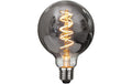 LED Spiral Filament G95 E27 2W 50lm, dimmbar, 2100K, Smoked Glass