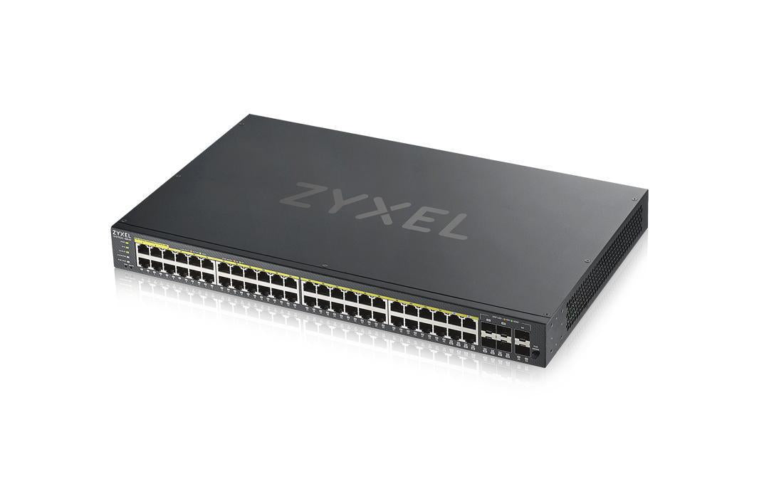 ZyXEL GS1920-48HPv2, Web-Managed, Gigabit 48x 10/100/1000 PoE, 4x Combo für SFP