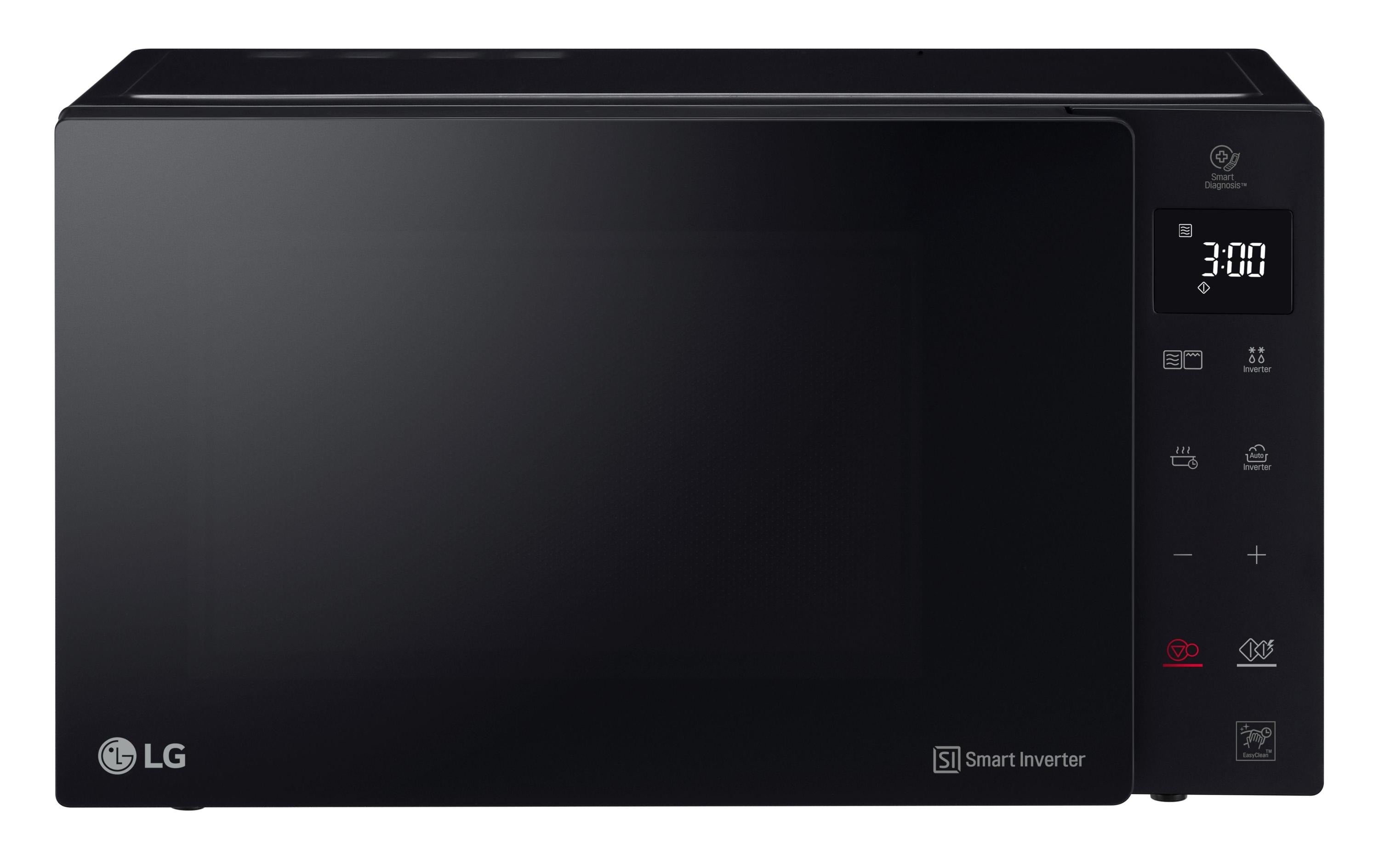 LG Mikrowelle mit Grill, Schwarz, 1000 W 25 Liter, Smart Inverter Technologie