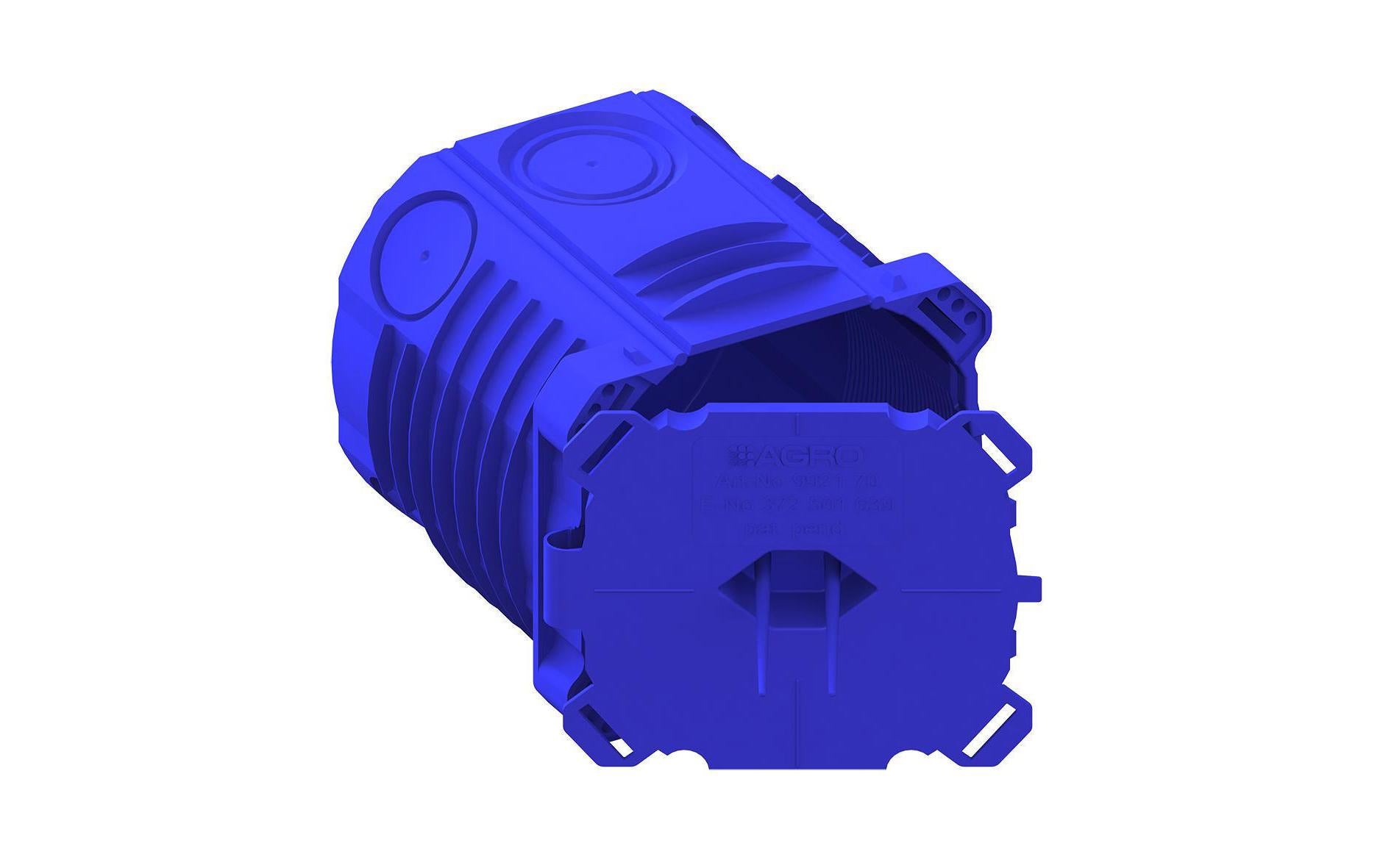 UP-Dose NIS 70mm Gr.I m. klappdeckel halogenfrei blau