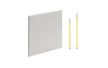 Steckdeckel 130x130mm m. 2 Schrauben tiefe 3.5mm weiss