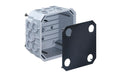 UP-Dose 115x115x65mm m. Deckel zum Einlegen grau