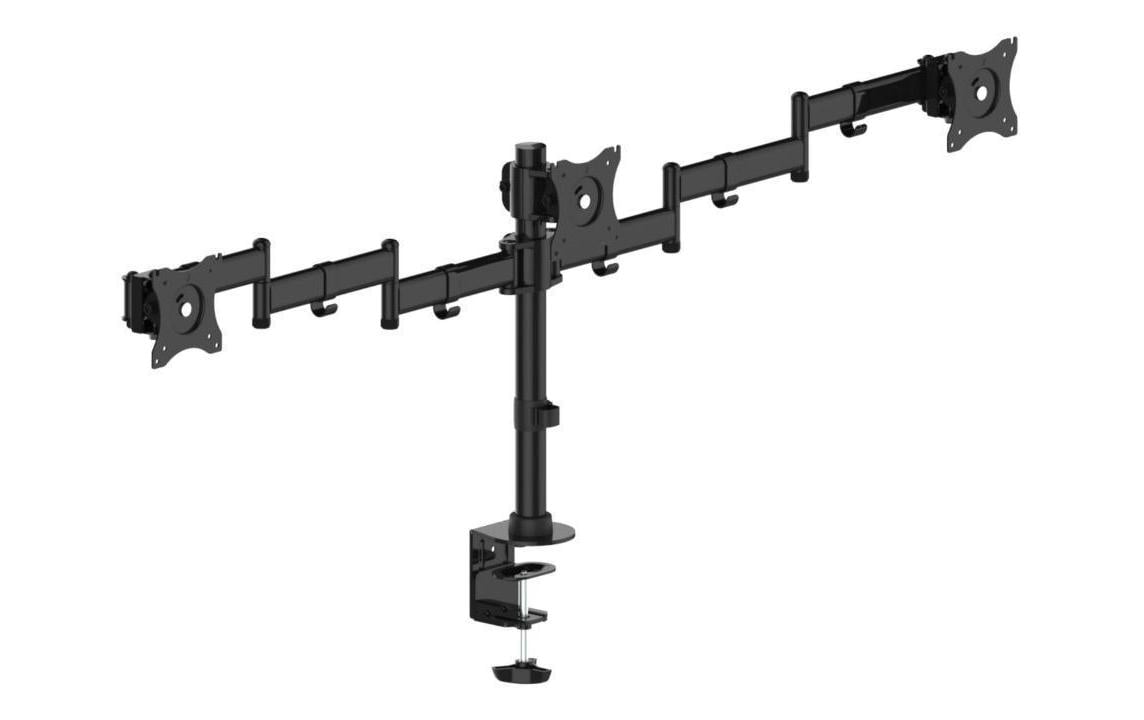 MB Tischstä Basic, triple, schwarz/3385 Für 15"-27" Bildschirme, max VESA 100x100