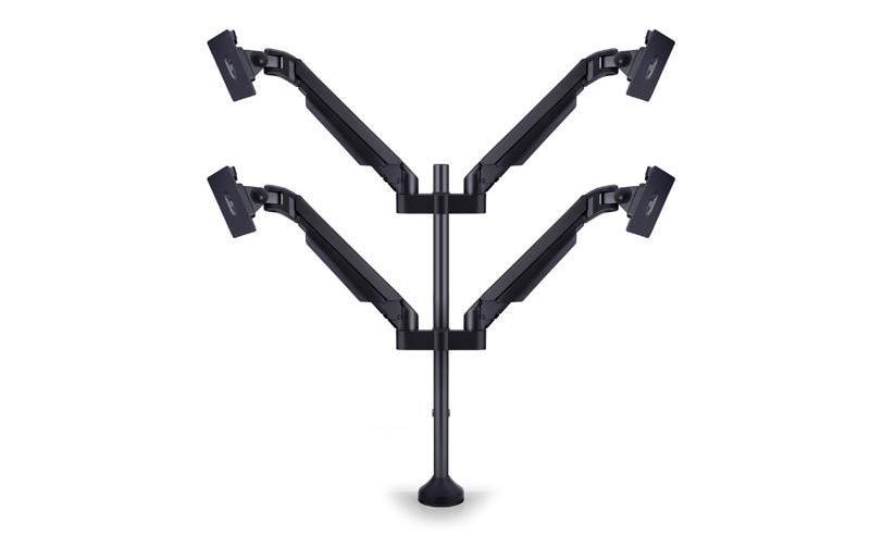 MB Tischstä Quad 32", Metall, schwarz/7235 Vesa 100x100, max. 10 kg
