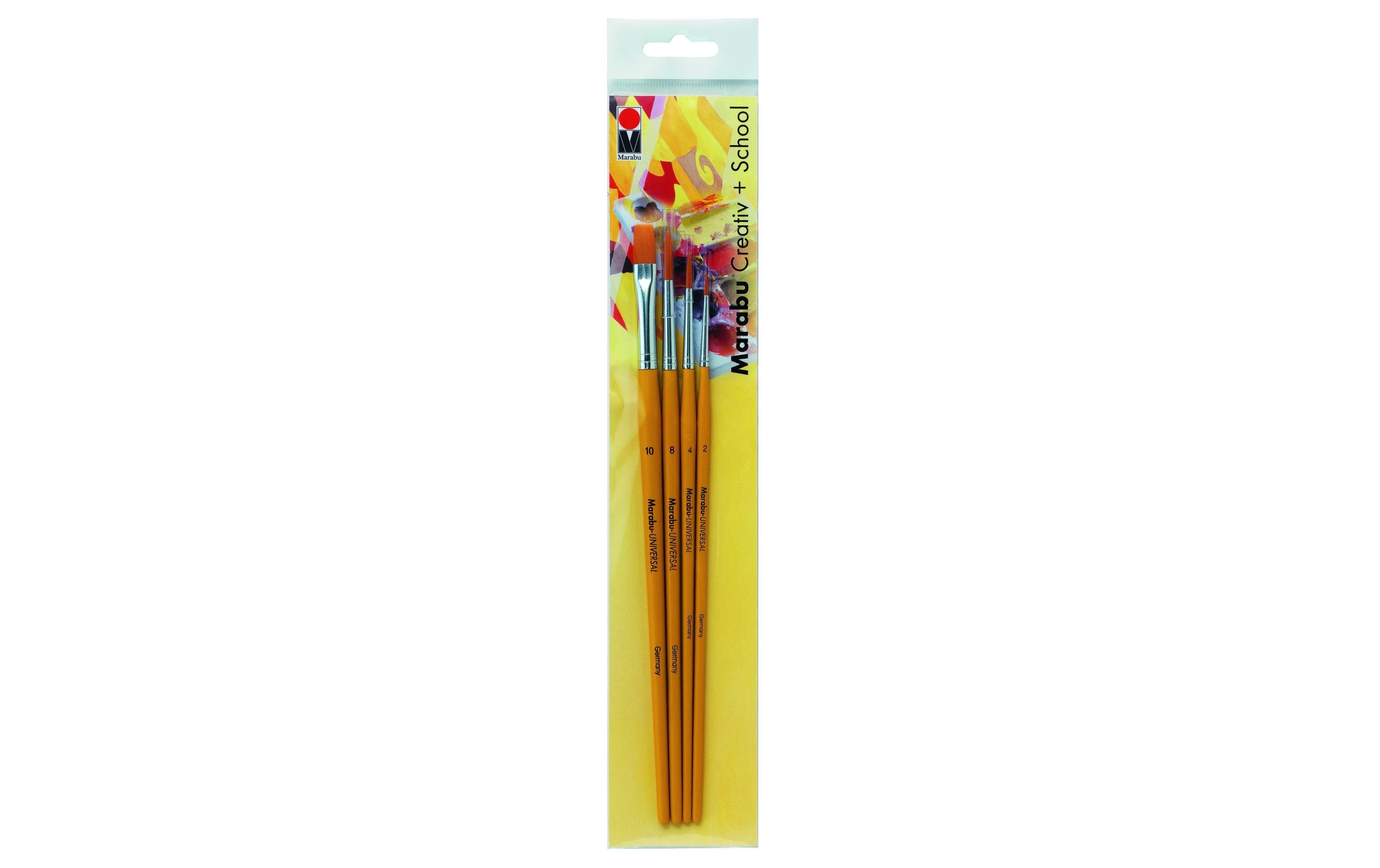 Marabu Pinsel-Set Creative + School 4 verschiedene Pinsel