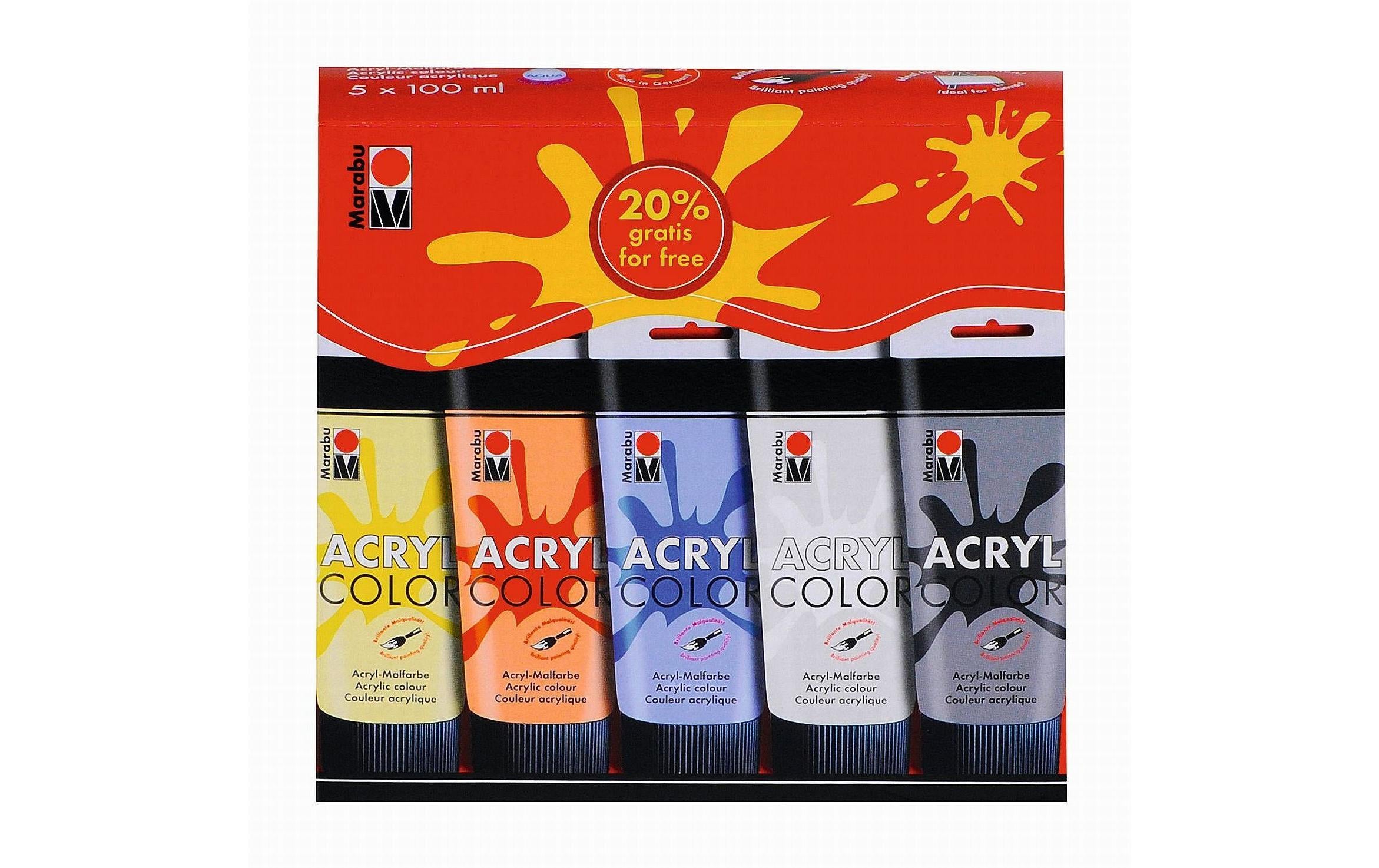 Marabu Acryl Color 100ml 5 Tuben