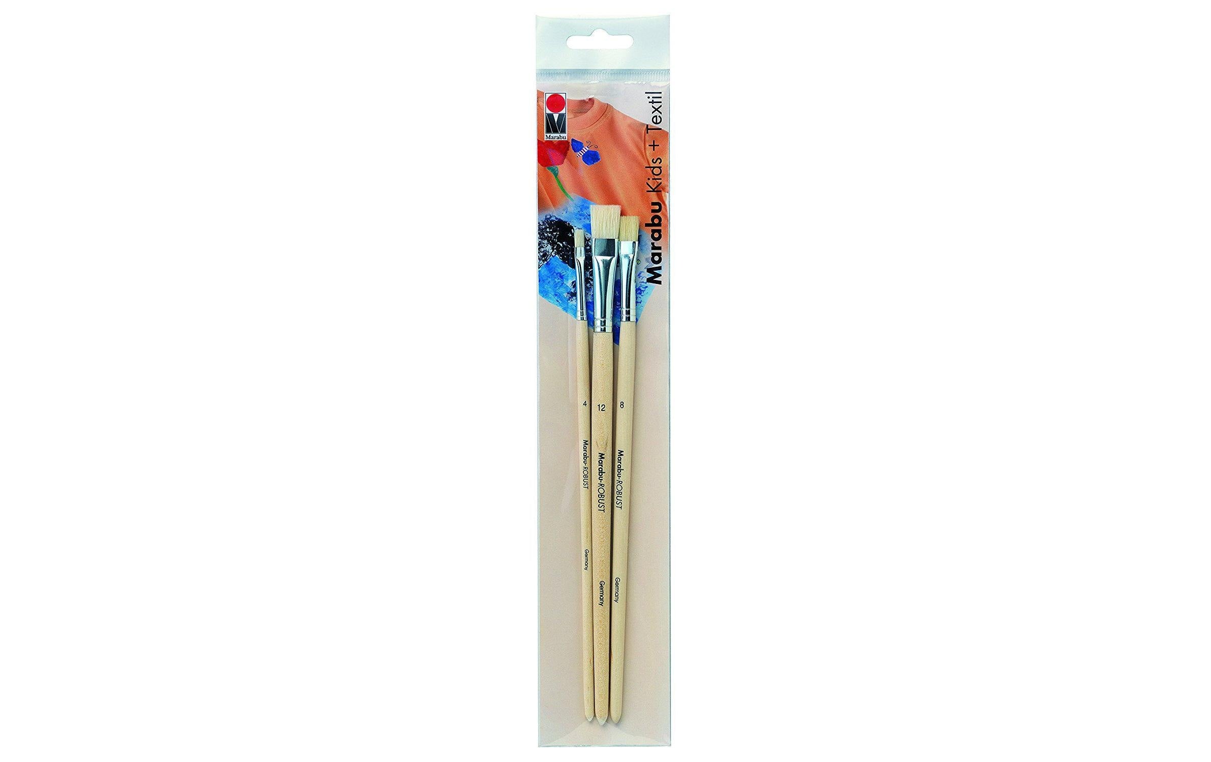 Marabu Pinsel-Set Kids + Textil 3 Pinsel