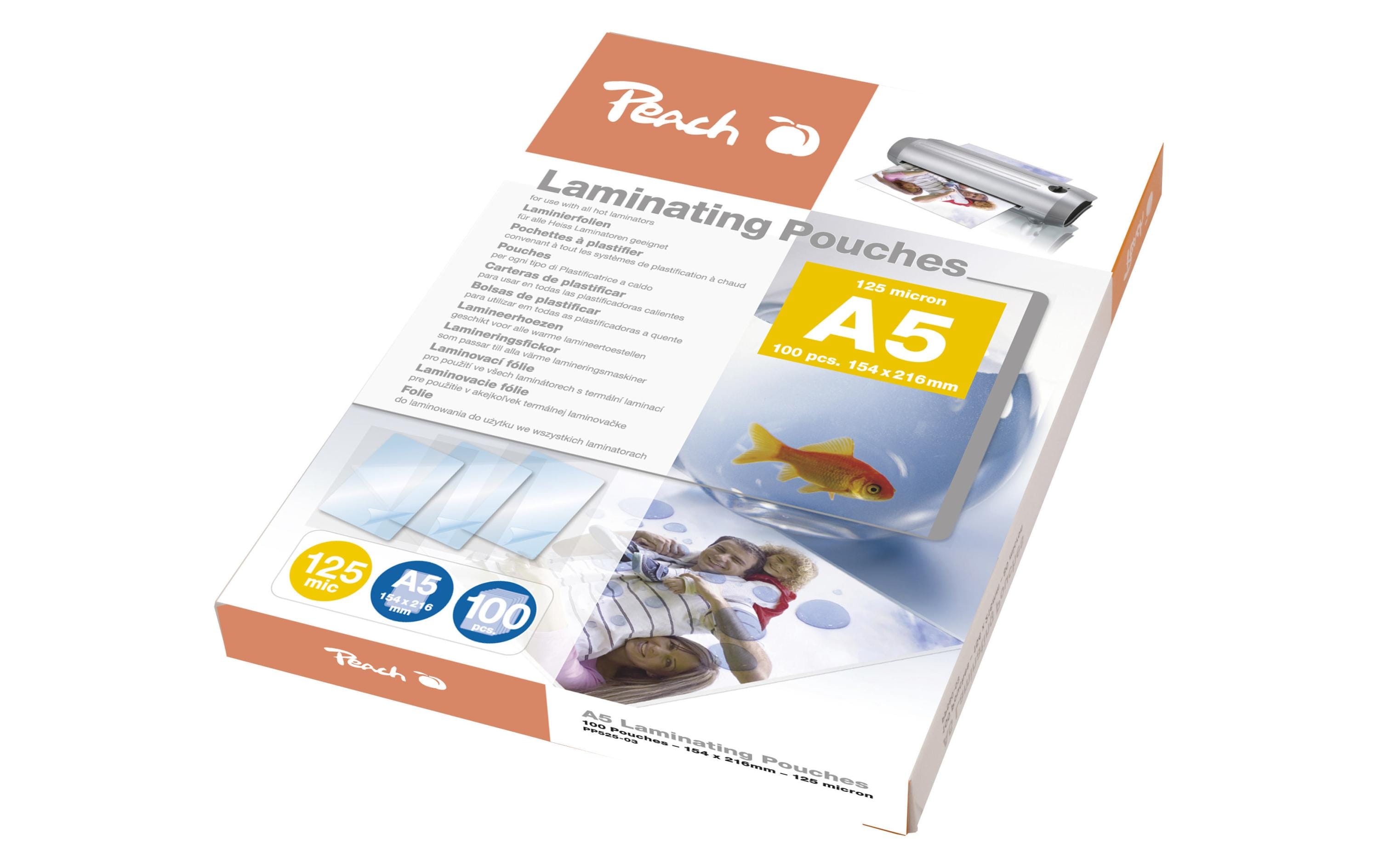Peach Laminierfolie A5 125mic, 100 Stück