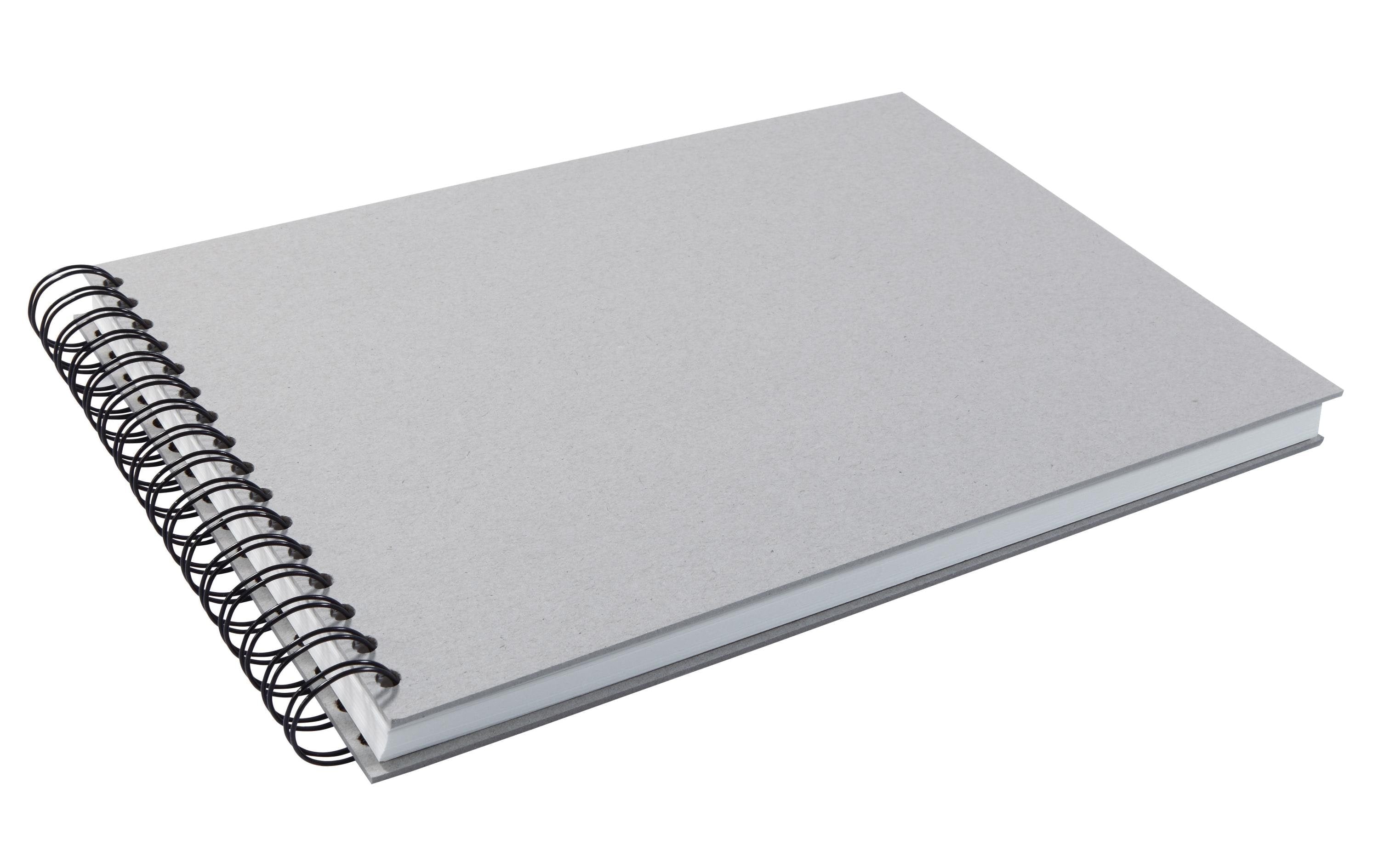 Kunst + Papier Spiral-Skizzenbuch, grau 110 Seiten, A4 quer, 130gm