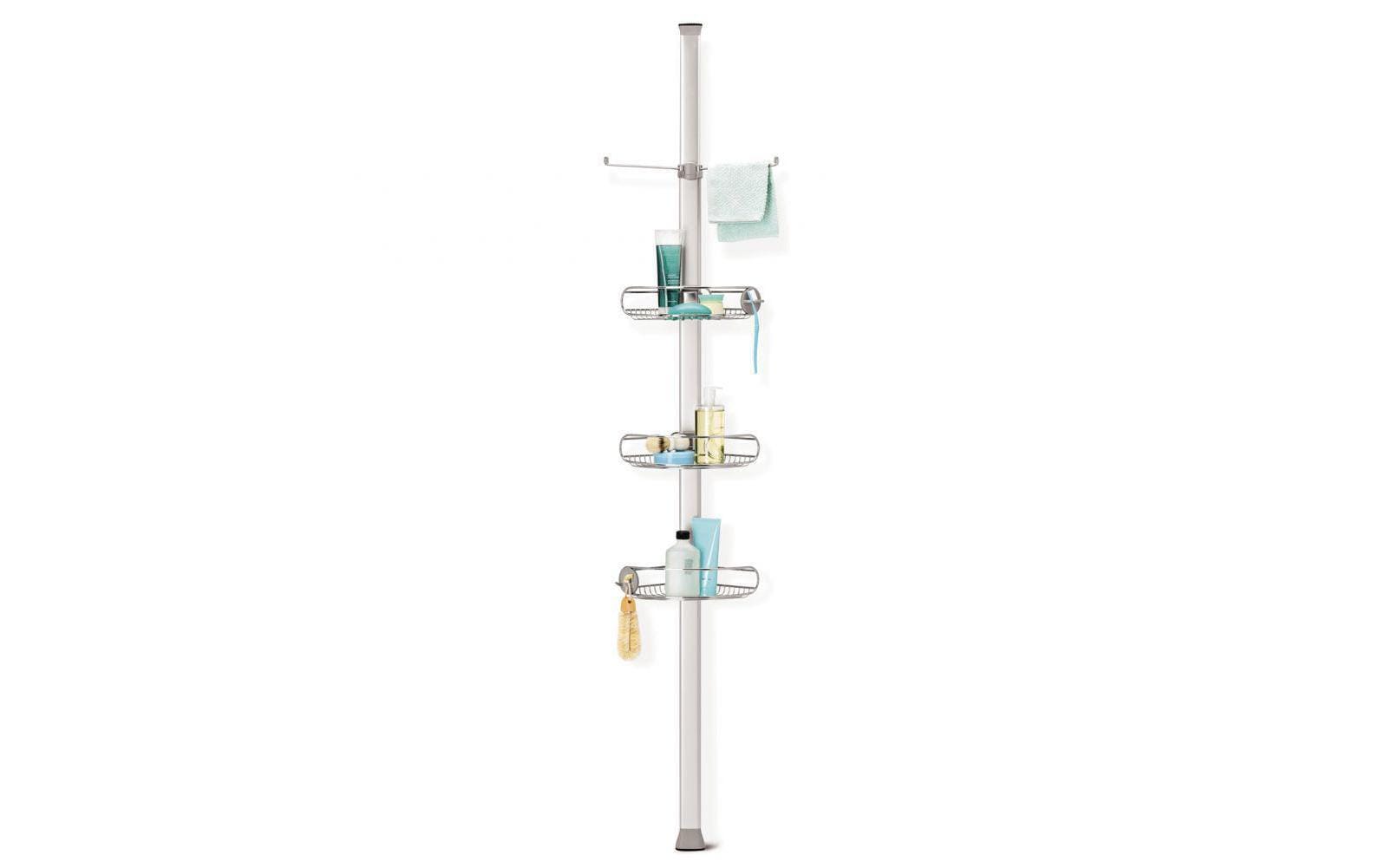 Simplehuman Spann-Duschcaddy gebürsteter Edelstahl und Aluminium