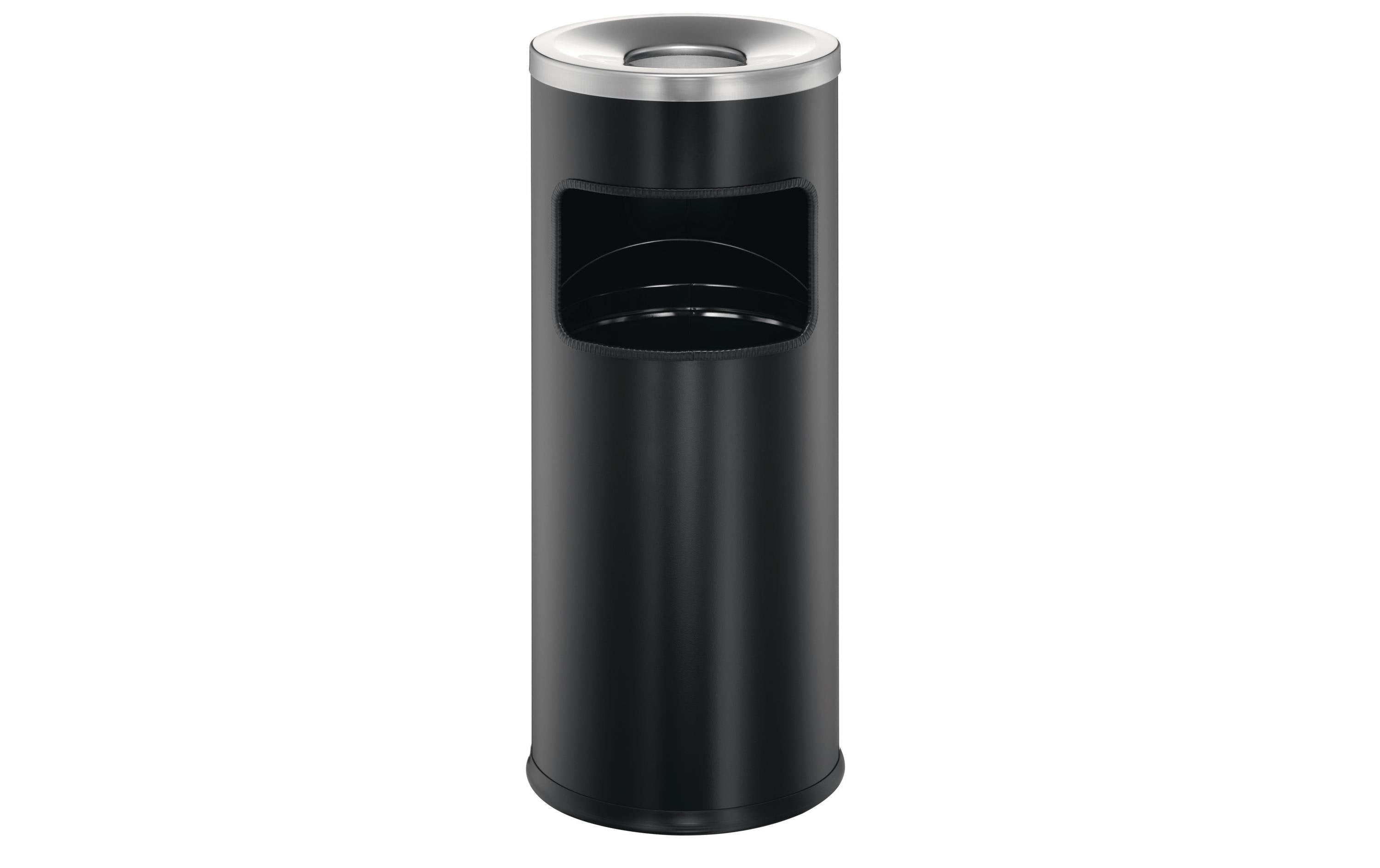 Durable Papierkorb Safe mit Ascher Masse: 630 x 250 mm, schwarz