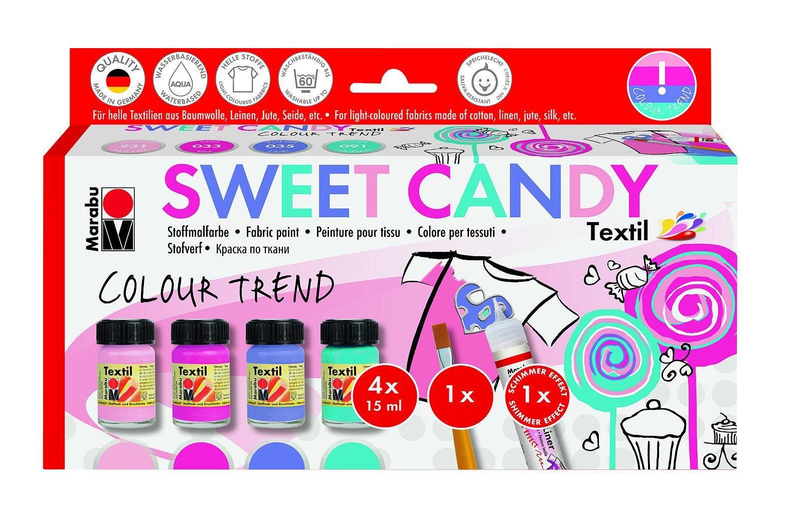 Marabu Textil Starter-Set Sweet Candy