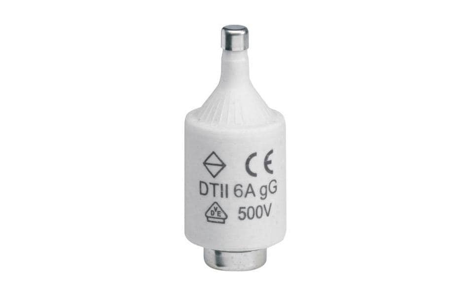 Sicherung DII E27 6A 500V gG Melder träge, 5 Stück
