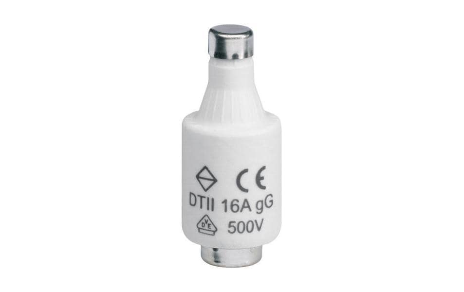 Sicherung DII E27 16A 500V gG mit Melder träge, 5 Stück