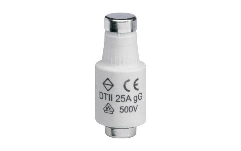 Sicherung DII E27 25A 500V gG mit Melder träge, 5 Stück