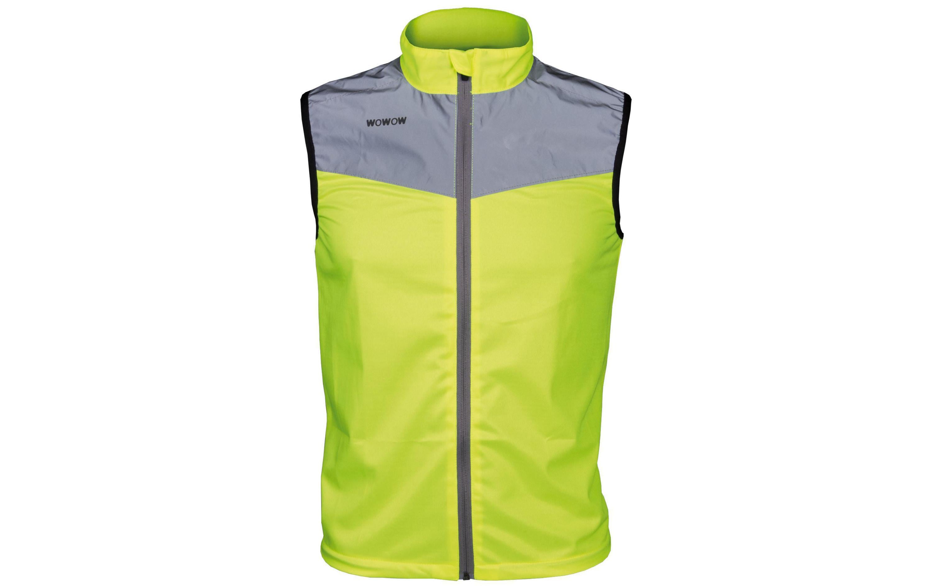 wowow 20K RUNNER Weste X-LARGE Fluoszierend GELB inkl. LED rot