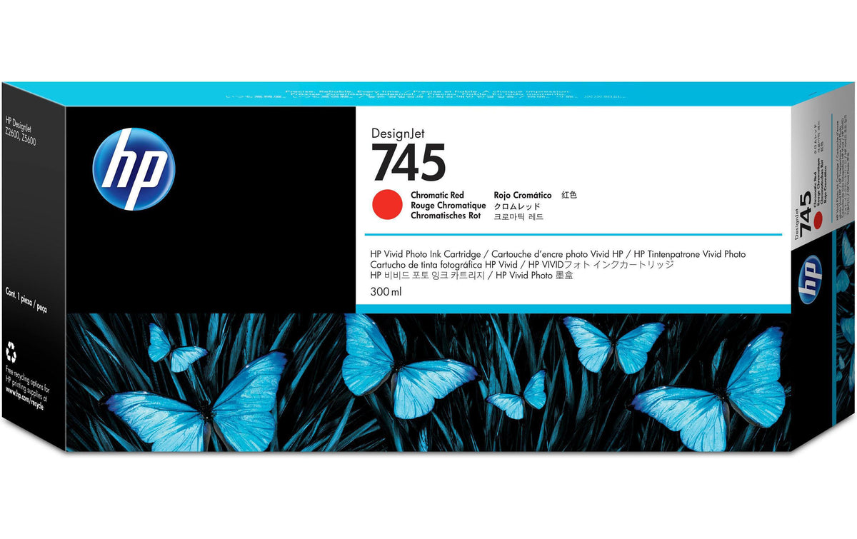HP Tinte Nr. 745 Chromatic Red (F9K06A) 300ml
